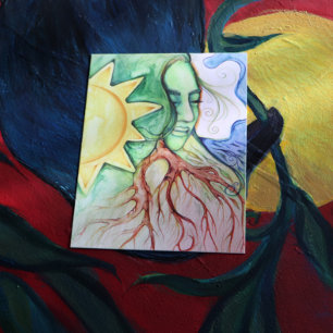 Moeder Earth Gaia Goddess Feestdagenkaart