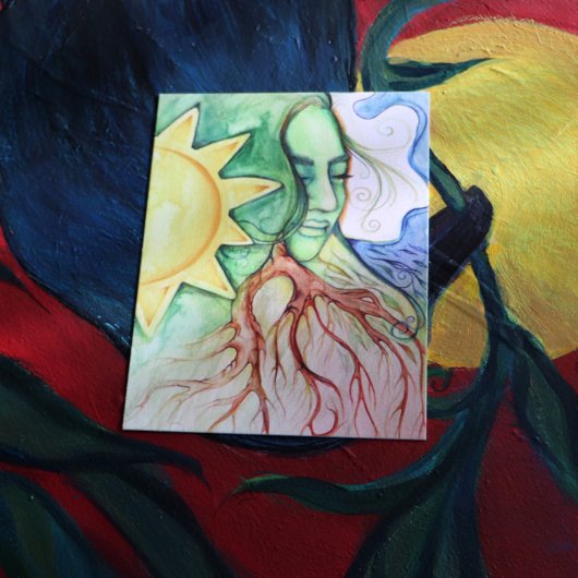 Moeder Earth Gaia Goddess Feestdagenkaart