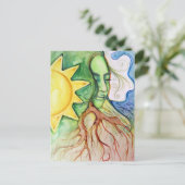 Moeder Earth Gaia Goddess Feestdagenkaart (Staand voorkant)