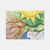 Moeder Earth Gaia Goddess Fleece Deken (Voorkant (Horizontaal))