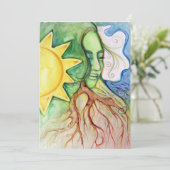 Moeder Earth Gaia Goddess Kaart (Staand voorkant)