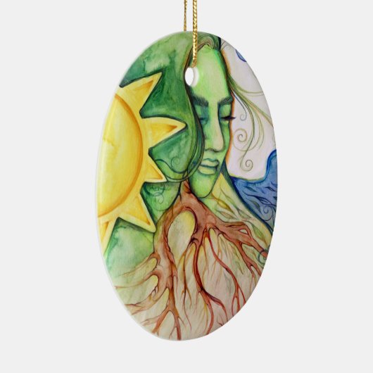 Moeder Earth Gaia Goddess Keramisch Ornament (Rechts)