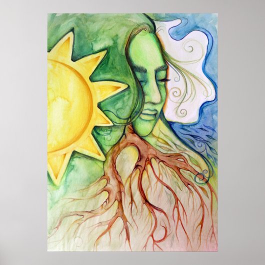 Moeder Earth Gaia Goddess Poster (Voorkant)