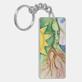 Moeder Earth Gaia Goddess Sleutelhanger (Voorkant Links)