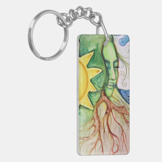 Moeder Earth Gaia Goddess Sleutelhanger (Voorkant Links)