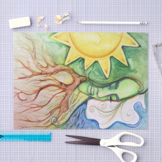 Moeder Earth Gaia Goddess Tissuepapier (Craft)