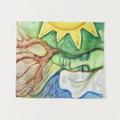 Moeder Earth Gaia Goddess Wandkleed (Voorkant (horizontaal))