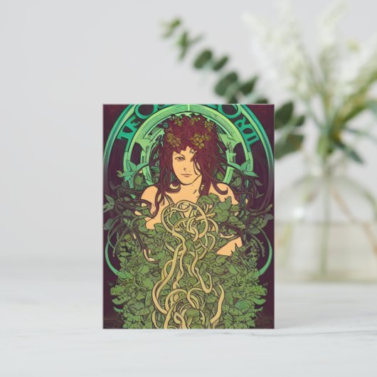 Moeder Earth Glas in lood Briefkaart (Staand voorkant)