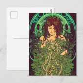 Moeder Earth Glas in lood Briefkaart (Voorkant / Achterkant)