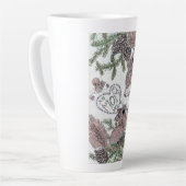 Moeder eekhoorn met kits latte mok (Linkerhoek)