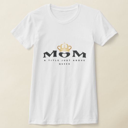 Moeder: Een titel net boven het Queen T-shirt (Laagn)