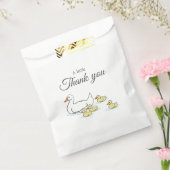 Moeder eend en eendje dank u voorkeurstassen bedankzakje (Gezegeld)