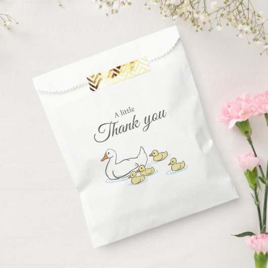 Moeder eend en eendje dank u voorkeurstassen bedankzakje (Gezegeld)