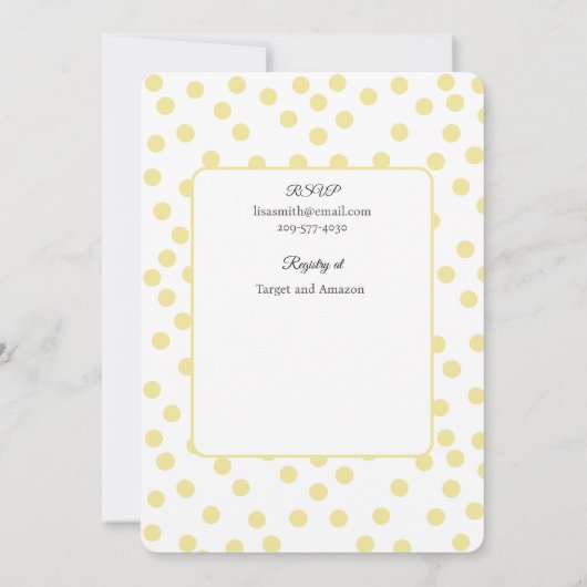 Moeder eend en eendjes baby shower uitnodiging (Achterkant)