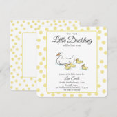 Moeder eend en eendjes baby shower uitnodiging (Voorkant / Achterkant)