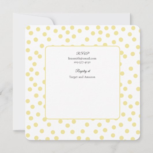 Moeder eend en eendjes baby shower uitnodiging (Achterkant)