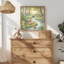 Moeder Eend en Eendjes Peuterspeelzaal Poster