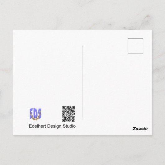 Moeder Eend met Jong DIY Briefkaart (Achterkant)