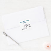 Moeder Eenhoorn En Veulen Sticker (Envelop)
