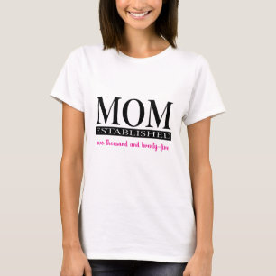 Moeder Eenvoudig Modern Schrift Typografie T-shirt