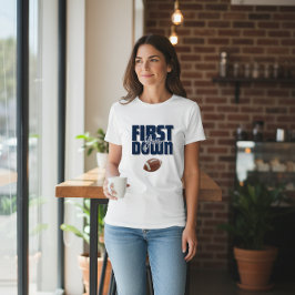 Moeder Eerste Jaar Down Football Moeder T-shirt