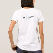 Moeder eerste jaar football ontwerp t-shirt (Achterkant)