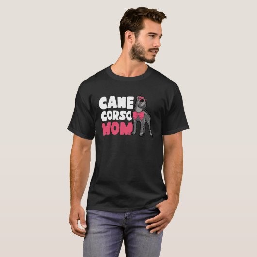 Moeder Eigenaar Cane Corso Vrouw Zonnebril Knoop T-shirt (Voorkant volledig)
