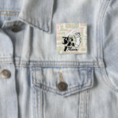 Moeder eigenzinnige retro pin 365 dagen per jaar 2 vierkante button 5,1 cm (In situ)