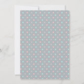Moeder Elephant Pink en Aqua Stippen Baby shower Kaart (Achterkant)