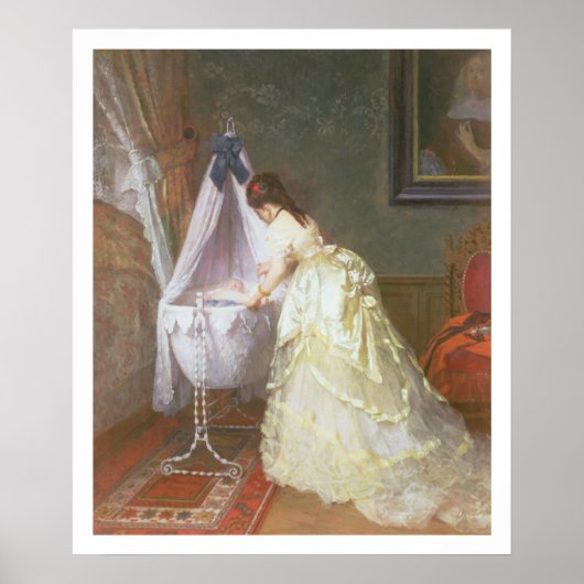 Moeder en Baby, 1869 (olie op het paneel) Poster (Voorkant)