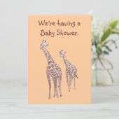 Moeder en Baby Aangepast Baby shower nodigt u uit Kaart (Staand voorkant)