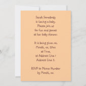 Moeder en Baby Aangepast Baby shower nodigt u uit Kaart (Achterkant)