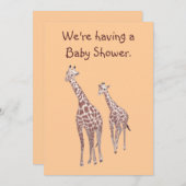 Moeder en Baby Aangepast Baby shower nodigt u uit Kaart (Voorkant / Achterkant)