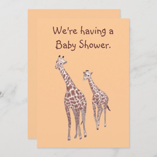 Moeder en Baby Aangepast Baby shower nodigt u uit Kaart (Voorkant / Achterkant)