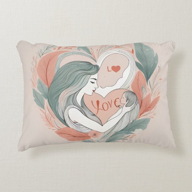 moeder en baby accent kussen (Voorkant)
