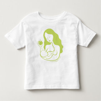 Moeder en Baby borstvoeding in het groen Kinder Shirts