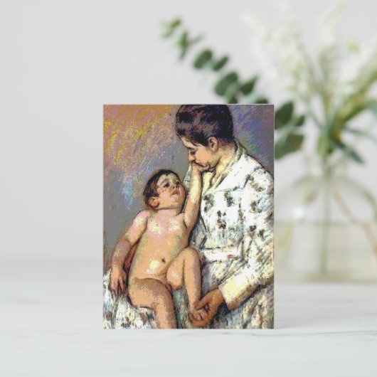 Moeder en Baby Briefkaart (Staand voorkant)