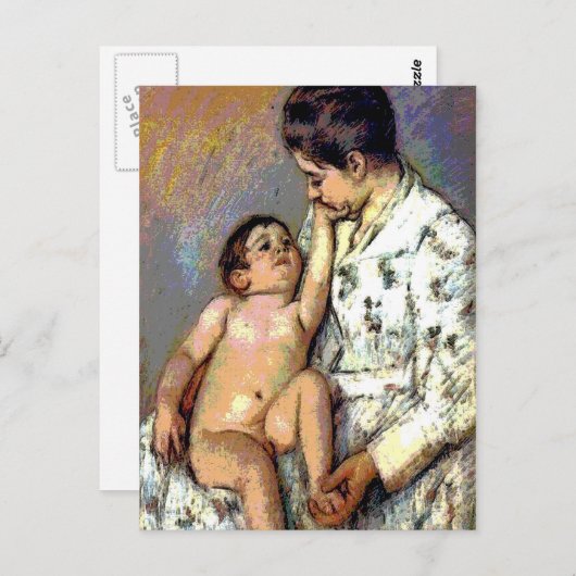 Moeder en Baby Briefkaart (Voorkant / Achterkant)