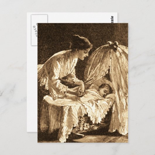 moeder en Baby Briefkaart (Voorkant / Achterkant)