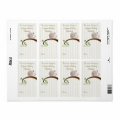 Moeder en Baby Brown Uilen Boek Label (Full Sheet)