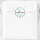 Moeder en Baby Bunny adreslabel Ronde Sticker (Tas)