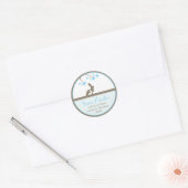 Moeder en Baby Bunny adreslabel Ronde Sticker (Envelop)