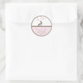 Moeder en Baby Bunny adreslabel Ronde Sticker (Tas)