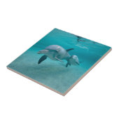 MOEDER EN BABY CALF DOLPHIN TEGELTJE (Zijkant)