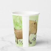 Moeder en Baby Capybara Papieren Bekers (Rechts)