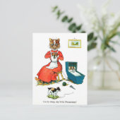 Moeder en Baby Cat, Louis Wain Briefkaart (Staand voorkant)