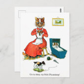 Moeder en Baby Cat, Louis Wain Briefkaart (Voorkant / Achterkant)