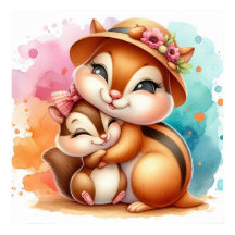 Moeder en Baby Chipmunk