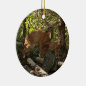 Moeder en Baby Deer in het natuurpark Shenandoah Keramisch Ornament (Rechts)