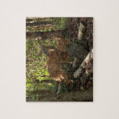 Moeder en Baby Deer in het natuurpark Shenandoah Legpuzzel (Verticaal)